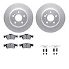 4612-63042 Geospec Brake Rotors w/5000 Euro Ceramic Brake Pads & Hardware, 2003-2006 Mercedes-Benz, Position: Rear - image 1