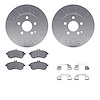 4612-63051 Geospec Brake Rotors w/5000 Euro Ceramic Brake Pads & Hardware, 2008-2015 Mercedes-Benz, Position: Front