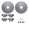 4612-63084 Geospec Brake Rotors w/5000 Euro Ceramic Brake Pads & Hardware, Fits Select Mercedes-Benz, Position: Rear - image 1