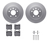 4612-65000 Geospec Brake Rotors w/5000 Euro Ceramic Brake Pads & Hardware, 1997-2008 GM, Position: Rear