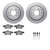 4612-65012 Geospec Brake Rotors w/5000 Euro Ceramic Brake Pads & Hardware, 2008-2011 GM, Position: Rear - image 1