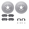 4612-65013 Geospec Brake Rotors w/5000 Euro Ceramic Brake Pads & Hardware, 2010-2020 GM, Position: Rear - image 1
