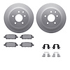 4612-67001 Geospec Brake Rotors w/5000 Euro Ceramic Brake Pads & Hardware, Fits Select Multiple Makes/Models, Position: Rear - image 1