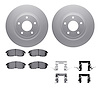 4612-67013 Geospec Brake Rotors w/5000 Euro Ceramic Brake Pads & Hardware, 2011-2019 Infiniti/Nissan, Position: Front - image 1