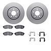 4612-68005 Geospec Brake Rotors w/5000 Euro Ceramic Brake Pads & Hardware, 2005-2014 Infiniti/Nissan, Position: Front - image 1