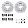 4612-73012 Geospec Brake Rotors w/5000 Euro Ceramic Brake Pads & Hardware, 2004-2009 Audi/Volkswagen, Position: Rear - image 1