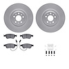 4612-73014 Geospec Brake Rotors w/5000 Euro Ceramic Brake Pads & Hardware, 2004-2011 Audi/Volkswagen, Position: Front