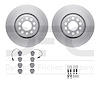 4612-73016 Geospec Brake Rotors w/5000 Euro Ceramic Brake Pads & Hardware, 1999-2005 Audi/Volkswagen, Position: Front - image 1