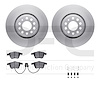 4612-73017 Geospec Brake Rotors w/5000 Euro Ceramic Brake Pads & Hardware, 2001-2005 Audi/Volkswagen, Position: Front - image 1