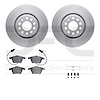 4612-73018 Geospec Brake Rotors w/5000 Euro Ceramic Brake Pads & Hardware, 2000-2009 Audi/Volkswagen, Position: Front - image 1