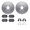 4612-73019 Geospec Brake Rotors w/5000 Euro Ceramic Brake Pads & Hardware, 2000-2009 Audi/Volkswagen, Position: Rear - image 1