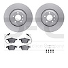 4612-73020 Geospec Brake Rotors w/5000 Euro Ceramic Brake Pads & Hardware, 2005-2011 Audi/Volkswagen, Position: Front - image 1