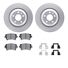 4612-73021 Geospec Brake Rotors w/5000 Euro Ceramic Brake Pads & Hardware, 2005-2011 Audi/Volkswagen, Position: Rear - image 1