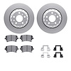 4612-73022 Geospec Brake Rotors w/5000 Euro Ceramic Brake Pads & Hardware, 2004-2010 Audi/Volkswagen, Position: Rear - image 1