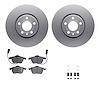 4612-73026 Geospec Brake Rotors w/5000 Euro Ceramic Brake Pads & Hardware, 1999-2006 Audi/Volkswagen, Position: Front - image 1