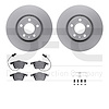 4612-73029 Geospec Brake Rotors w/5000 Euro Ceramic Brake Pads & Hardware, 2005-2011 Audi/Volkswagen, Position: Front - image 1