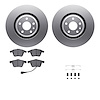 4612-73033 Geospec Brake Rotors w/5000 Euro Ceramic Brake Pads & Hardware, 2008-2011 Audi/Volkswagen, Position: Front - image 1