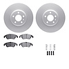 4612-73035 Geospec Brake Rotors w/5000 Euro Ceramic Brake Pads & Hardware, 2008-2011 Audi/Volkswagen, Position: Front - image 1