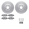 4612-73036 Geospec Brake Rotors w/5000 Euro Ceramic Brake Pads & Hardware, 2009-2012 Audi/Volkswagen, Position: Front - image 1