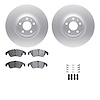 4612-73037 Geospec Brake Rotors w/5000 Euro Ceramic Brake Pads & Hardware, 2008-2011 Audi/Volkswagen, Position: Front - image 1