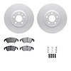 4612-73042 Geospec Brake Rotors w/5000 Euro Ceramic Brake Pads & Hardware, 2012-2017 Audi/Volkswagen, Position: Front