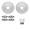 4612-73043 Geospec Brake Rotors w/5000 Euro Ceramic Brake Pads & Hardware, 2011-2013 Audi/Volkswagen, Position: Front - image 1