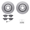 4612-73049 Geospec Brake Rotors w/5000 Euro Ceramic Brake Pads & Hardware, 2012-2015 Audi/Volkswagen, Position: Front - image 1