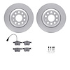 4612-73052 Geospec Brake Rotors w/5000 Euro Ceramic Brake Pads & Hardware, Fits Select Audi/Volkswagen, Position: Rear