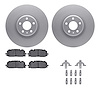 4612-73054 Geospec Brake Rotors w/5000 Euro Ceramic Brake Pads & Hardware, Fits Select Audi/Volkswagen, Position: Front - image 1
