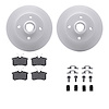 4612-74000 Geospec Brake Rotors w/5000 Euro Ceramic Brake Pads & Hardware, 1999-1999 Audi/Volkswagen, Position: Rear - image 1