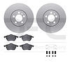 4612-74010 Geospec Brake Rotors w/5000 Euro Ceramic Brake Pads & Hardware, 1998-1999 Audi/Volkswagen, Position: Front - image 1