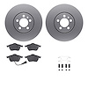 4612-74011 Geospec Brake Rotors w/5000 Euro Ceramic Brake Pads & Hardware, 1999-2010 Audi/Volkswagen, Position: Front - image 1