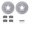 4612-74015 Geospec Brake Rotors w/5000 Euro Ceramic Brake Pads & Hardware, 1999-2004 Audi/Volkswagen, Position: Rear - image 1