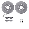 4612-74026 Geospec Brake Rotors w/5000 Euro Ceramic Brake Pads & Hardware, 2015-2021 Audi/Volkswagen, Position: Rear - image 1