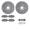 4612-74039 Geospec Brake Rotors w/5000 Euro Ceramic Brake Pads & Hardware, Fits Select Audi/Volkswagen, Position: Front - image 1