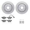 4612-79001 Geospec Brake Rotors w/5000 Euro Ceramic Brake Pads & Hardware, Fits Select Maserati, Position: Rear