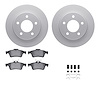 4612-80000 Geospec Brake Rotors w/5000 Euro Ceramic Brake Pads & Hardware, 2004-2013 Ford/Lincoln/Mercury/Mazda, Position: Rear - image 1