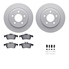 4612-80001 Geospec Brake Rotors w/5000 Euro Ceramic Brake Pads & Hardware, 2004-2013 Ford/Lincoln/Mercury/Mazda, Position: Rear - image 1