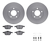 4612-80002 Geospec Brake Rotors w/5000 Euro Ceramic Brake Pads & Hardware, 2004-2013 Ford/Lincoln/Mercury/Mazda, Position: Front - image 1