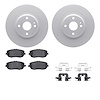 4612-80007 Geospec Brake Rotors w/5000 Euro Ceramic Brake Pads & Hardware, Fits Select Multiple Makes/Models, Position: Rear