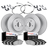 4624-10166 Geospec Brake Rotors w/5000 Euro Ceramic Brake Pads/Sensor & Hardware Kit, 1996-1998 BMW, Position: Front and Rear