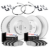 4624-11362 Geospec Brake Rotors w/5000 Euro Ceramic Brake Pads/Sensor & Hardware Kit, 2011-2015 Mini, Position: Front and Rear