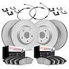4624-12000 Geospec Brake Rotors w/5000 Euro Ceramic Brake Pads/Sensor & Hardware Kit, 2011-2016 BMW, Position: Front and Rear - image 1