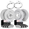 4634-12549 Geospec Brake Rotors w/5000 Euro Ceramic Brake Pads & Sensor, 2015-2021 Audi/Volkswagen, Position: Front and Rear - image 1
