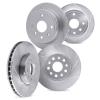 5004-13039 Slotted Brake Rotors [Silver], 2008-2008 Subaru, Position: Front and Rear - image 1