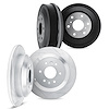 5004-23004 Slotted Brake Rotors & Drums Kit [Silver], 1979-1983 Renault, Position: Front and Rear
