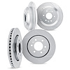 5004-40104 Slotted Brake Rotors [Silver], 2003-2004 Mopar, Position: Front and Rear - image 1