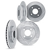 5004-59000 Slotted Brake Rotors [Silver], 1992-1997 Acura/Honda, Position: Front and Rear - image 1