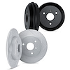 5004-63086 Slotted Brake Rotors & Drums Kit [Silver], 2005-2016 Smart, Position: Front and Rear