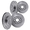 5004-80060 Slotted Brake Rotors [Silver], 2004-2006 Ford/Lincoln/Mercury/Mazda, Position: Front and Rear - image 1